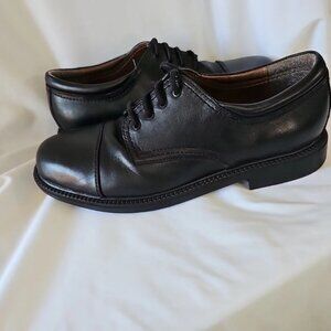 Men's Dockers 'Gordan" Black Leather Cap Toe Lace Up Oxford Shoe-Size: 9.5M